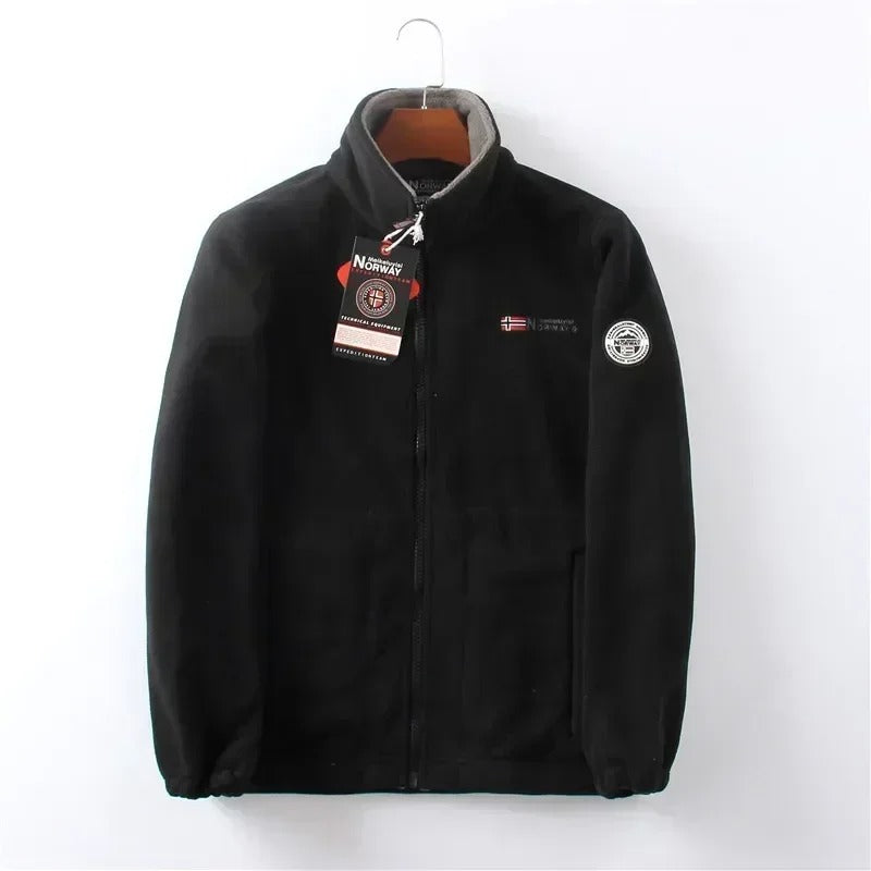 Ulysses | Men's Fleece Jacket with Stand-Up Collar and Zip Closure