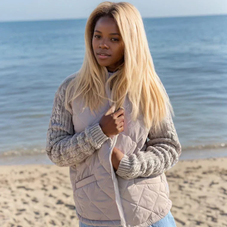 Meredith | Women’s Quilted Zip Jacket with Stand Collar | Stylish & Comfortable Modern Outerwear