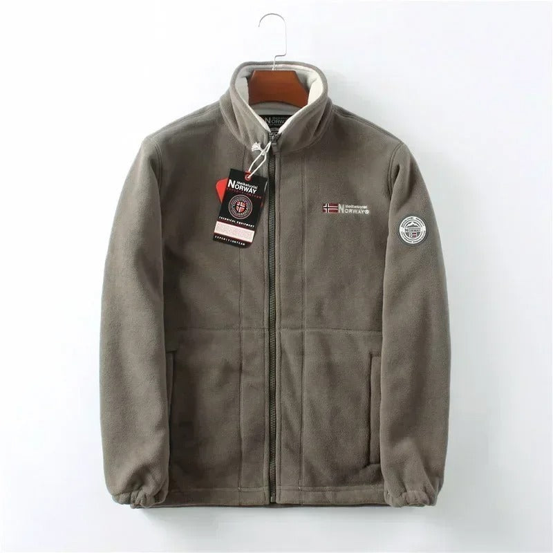 Ulysses | Men's Fleece Jacket with Stand-Up Collar and Zip Closure
