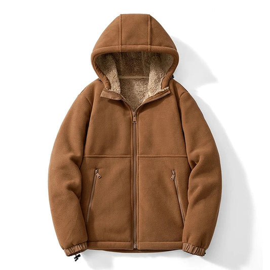 Sven | Men's Zip-Up Fleece Lined Hooded Jacket with Side Zip Pockets