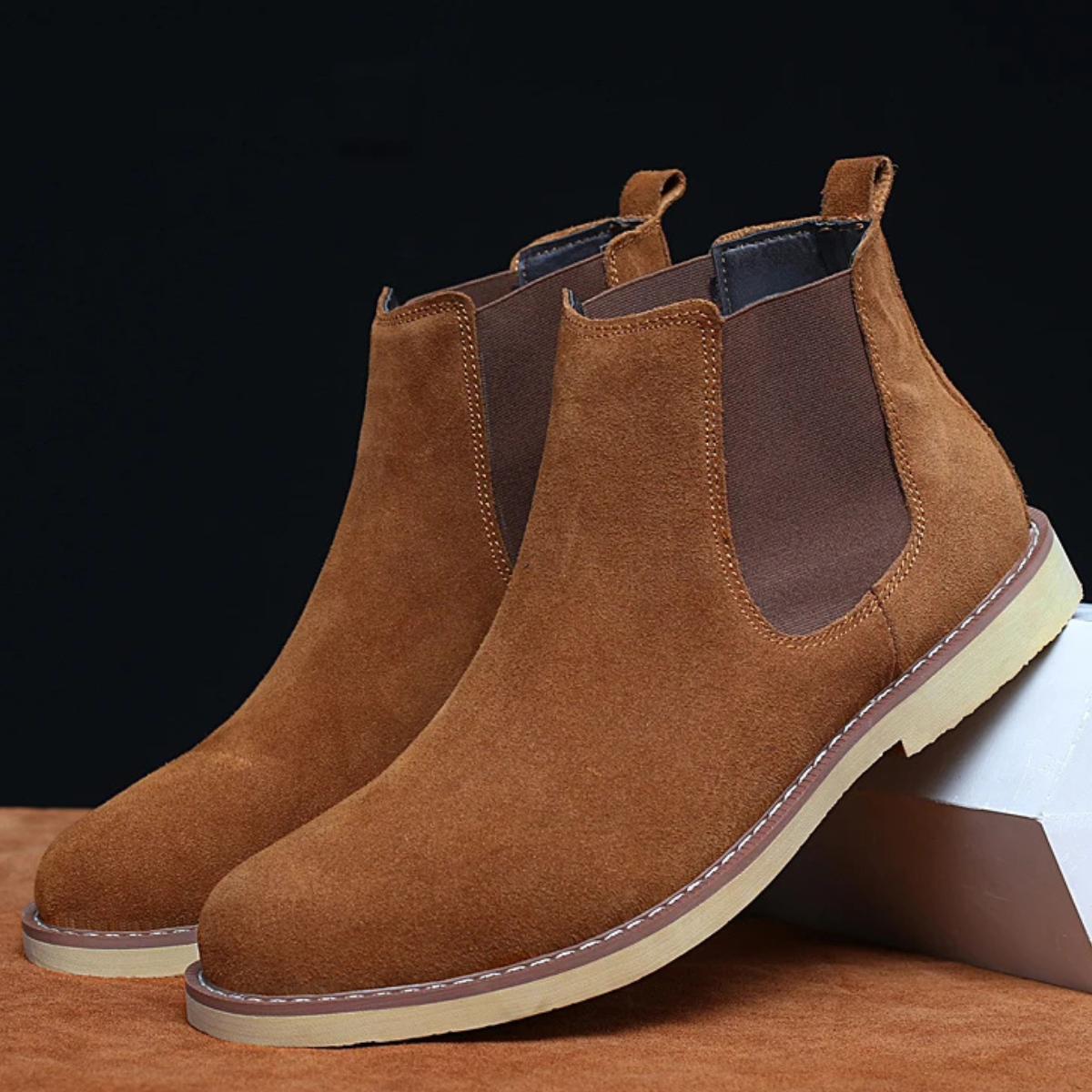 The Monaco Men’s Vintage Suede Zip Ankle Chelsea Boots