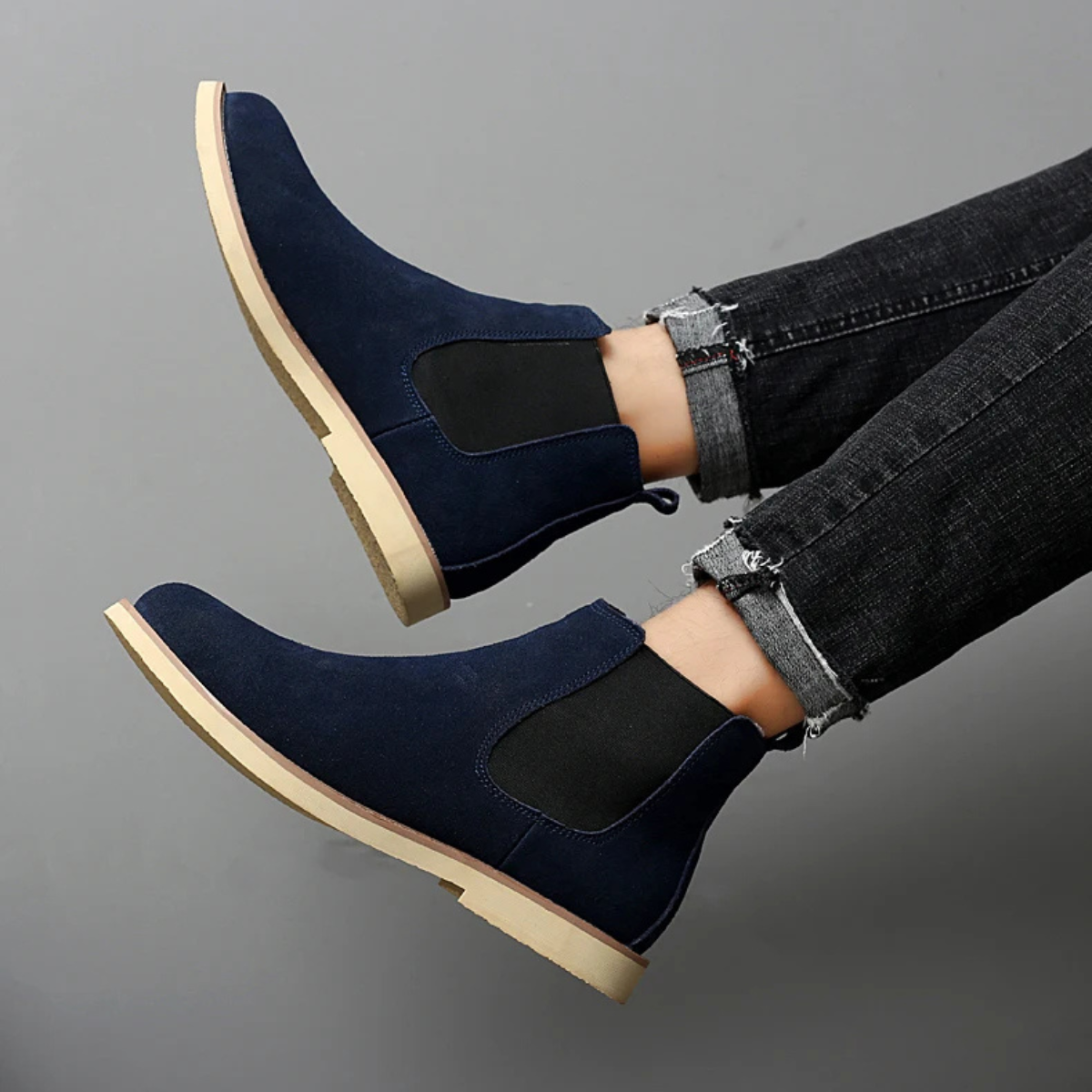 The Monaco Men’s Vintage Suede Zip Ankle Chelsea Boots