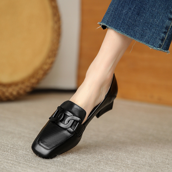 Jessamy | Elegant Block Heel Slip-On Loafers – Business Casual & Comfortable