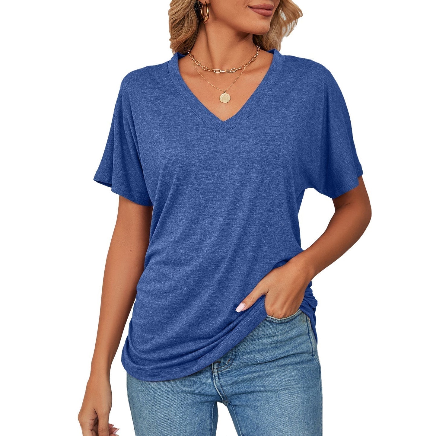 Kerensa | Women’s Comfortable V-Neck Casual Top – Stylish & Breathable for Everyday Wear