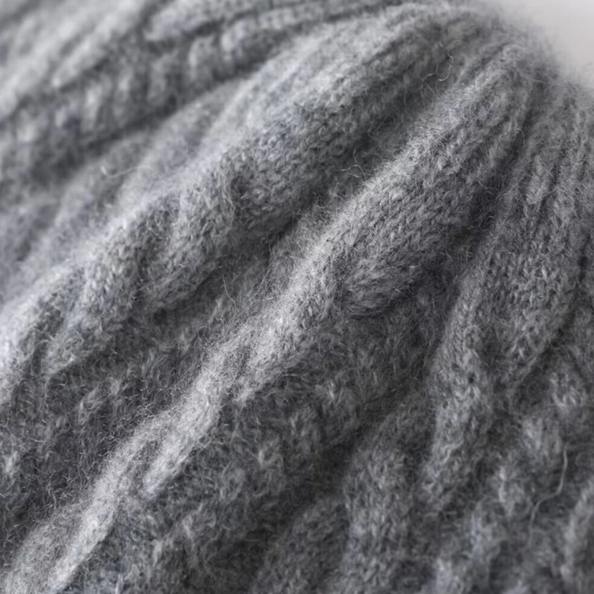 The Kingsley Men's Classic Ribbed Knit Cashmere Beanie