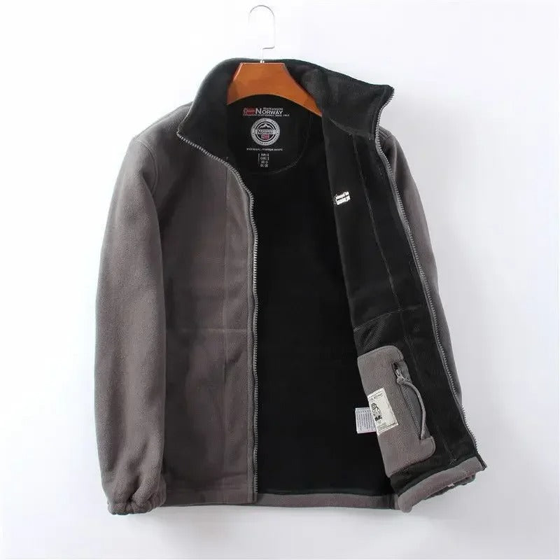 Ulysses | Men's Fleece Jacket with Stand-Up Collar and Zip Closure