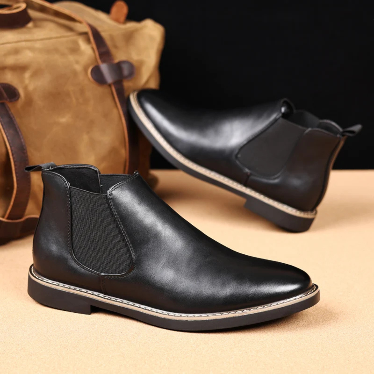 The Ascot Men’s Elegant Leather Chelsea Boots