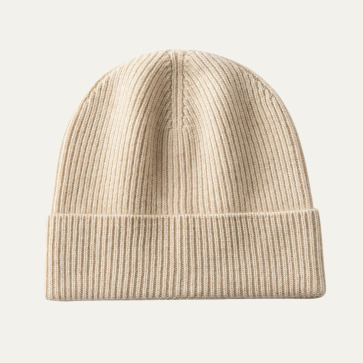 The Rockford Men's Soft Ribbed Knit Cashmere Beanie