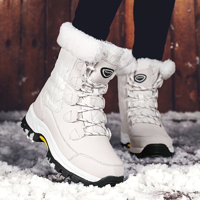 Paula | Women’s Winter Lace-Up Boots with Round Toe & Warm Lining
