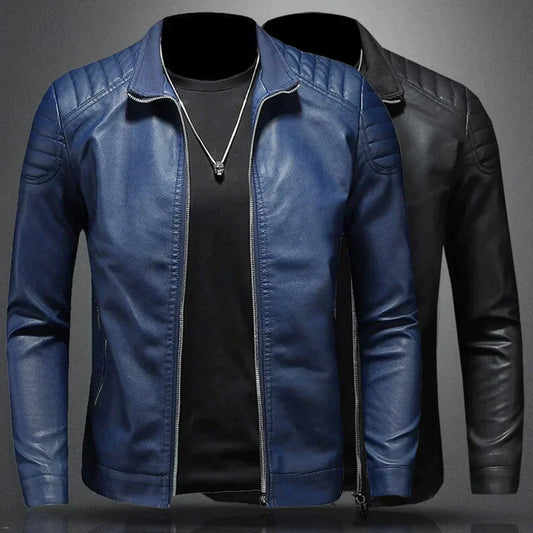 Martin | Men’s Leather Look Jacket with Zip Closure, Regular Fit & Stylish Design