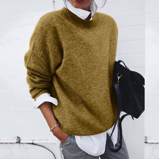 Martha | Women’s Solid Colour Round Neck Knitted Sweater