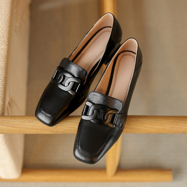 Jessamy | Elegant Block Heel Slip-On Loafers – Business Casual & Comfortable