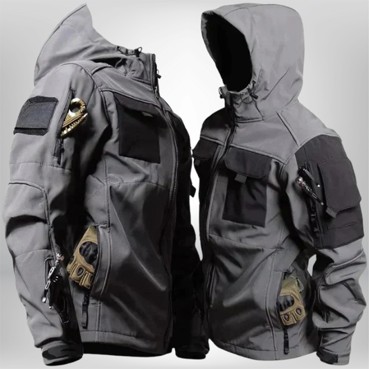 Grayson | Men’s Windproof Hooded Tactical Outdoor Jacket with Multiple Pockets