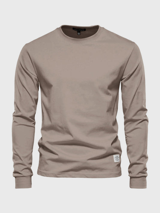 Oscar | Men’s Classic Cotton Round Neck Sweatshirt – Solid Colour Casual Pullover