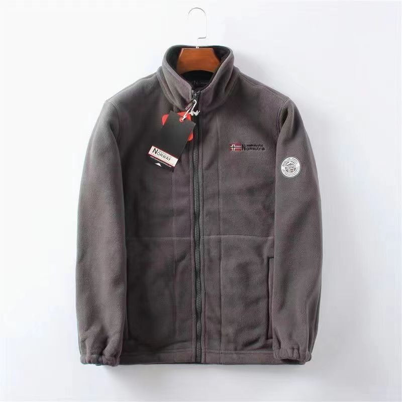 Ulysses | Men's Fleece Jacket with Stand-Up Collar and Zip Closure