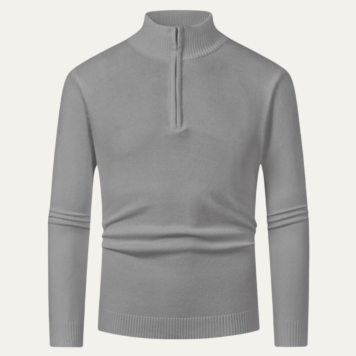 The Chester Men’s Elegant Wool Zip Knit Turtleneck Jumper