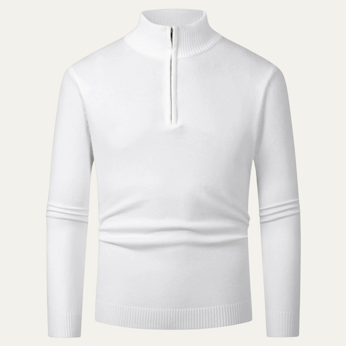 The Chester Men’s Elegant Wool Zip Knit Turtleneck Jumper