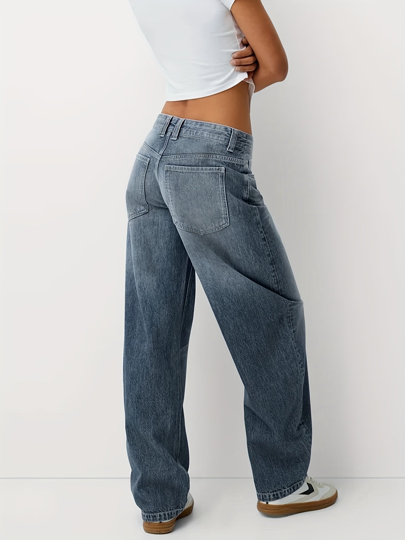 Samantha | Women’s Baggy Jeans Loose Fit with Wide Straight Leg