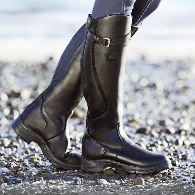 Polly | Women’s Knee-High Winter Boots in Riding Style with Buckle