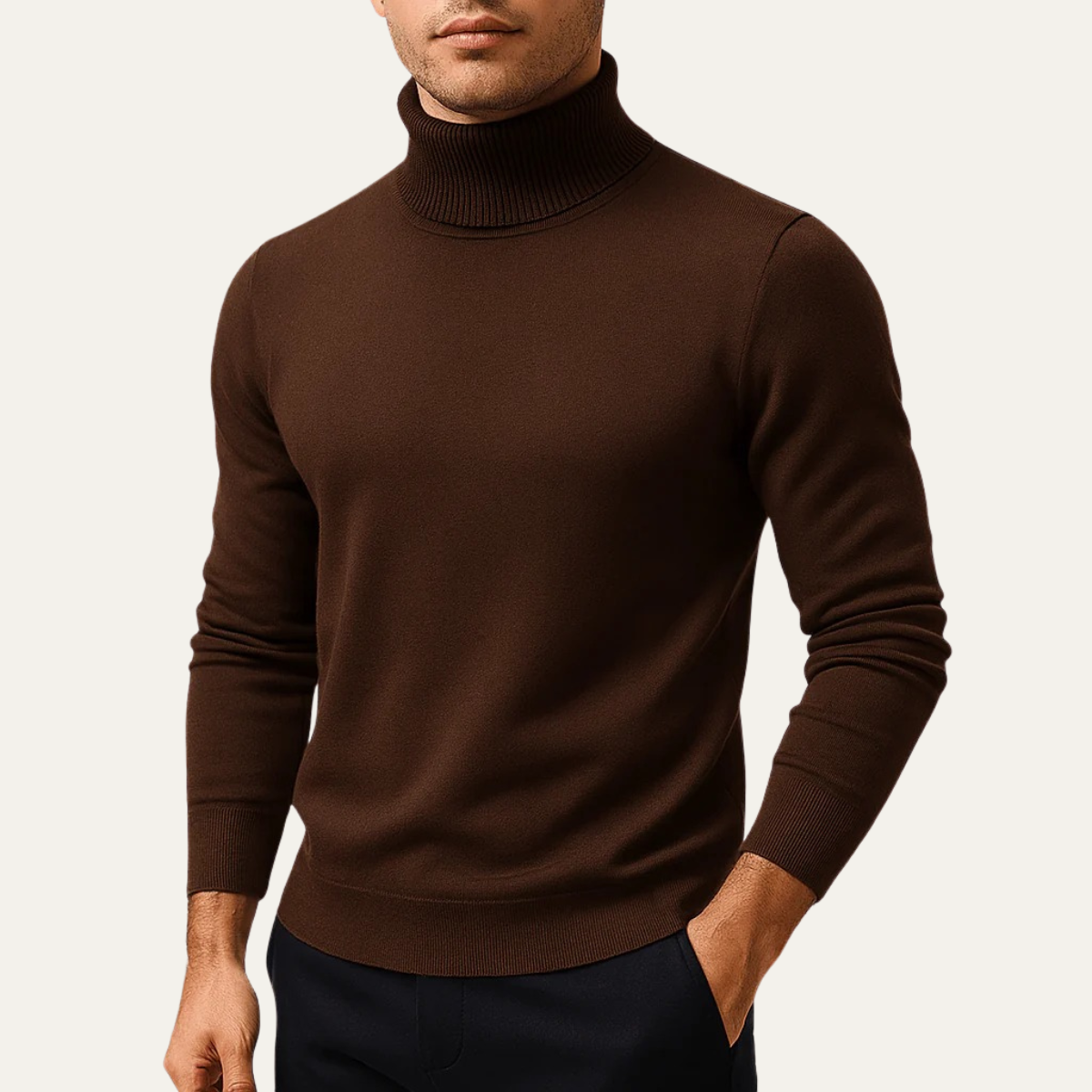 The Banbury Men's Classic Turtleneck Knit Sweater