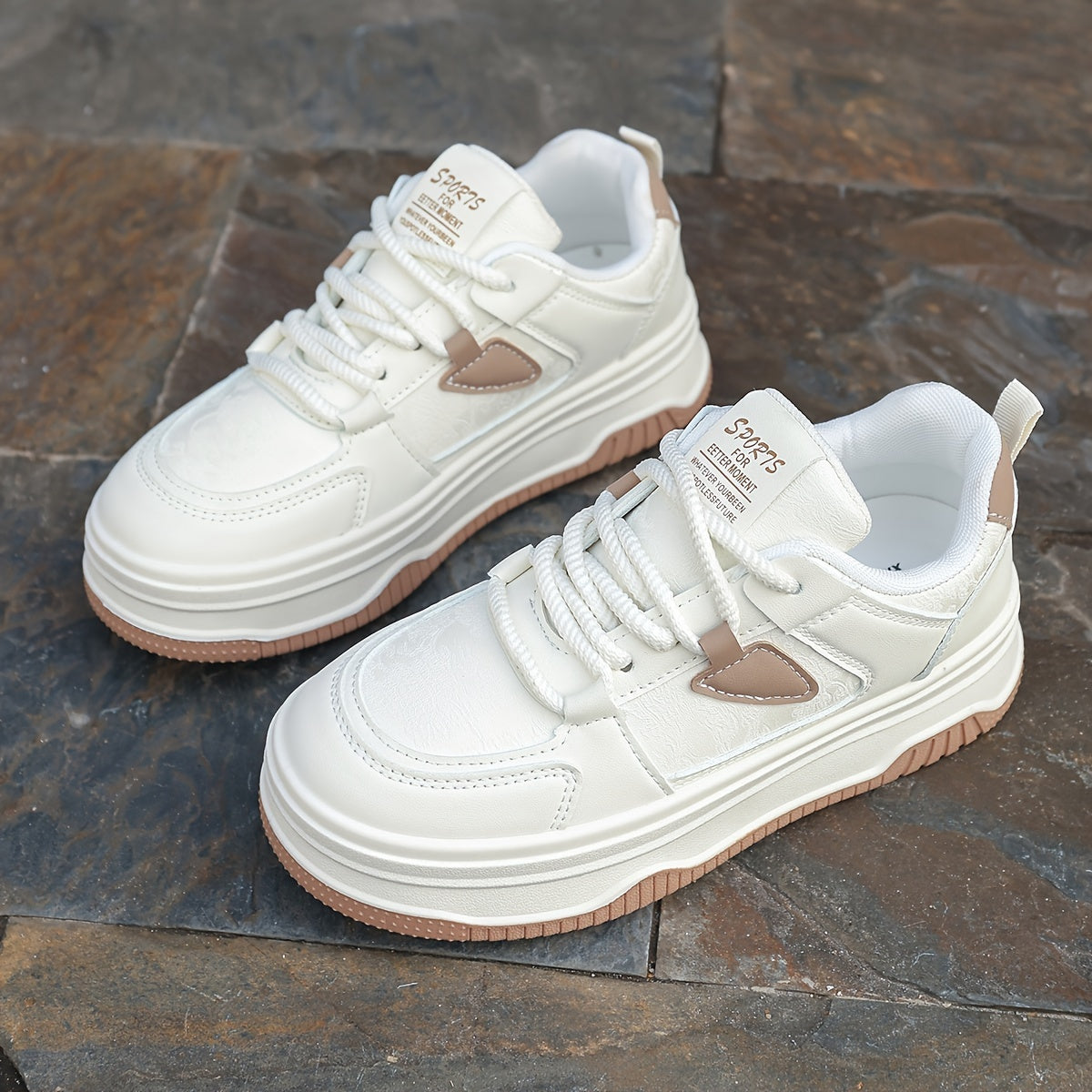 Gabrielie | Women's Breathable Lace-Up Platform Sneakers – Stylish & Comfortable Casual Shoes