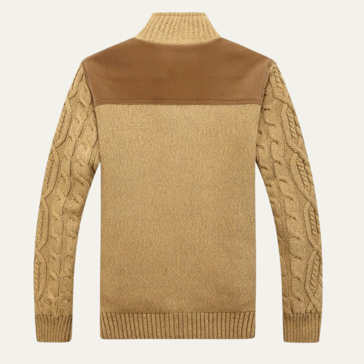 The Maplewood Men’s Winter Fleece Lined Wool Cardigan