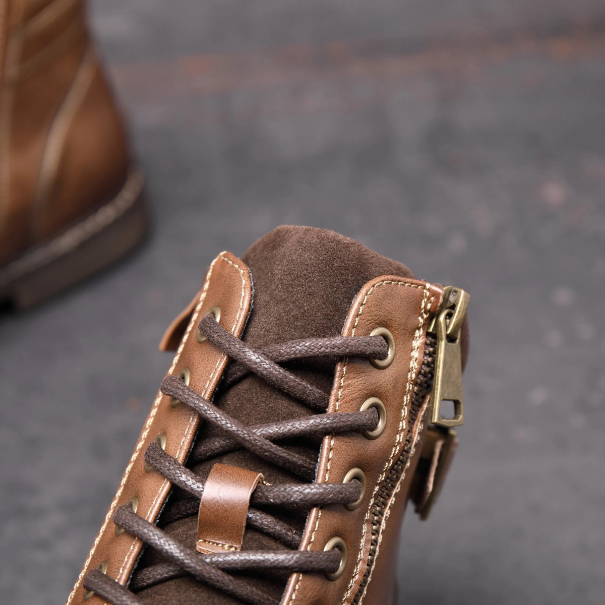 The Brescia Men’s Casual Vintage Leather Ankle Boots