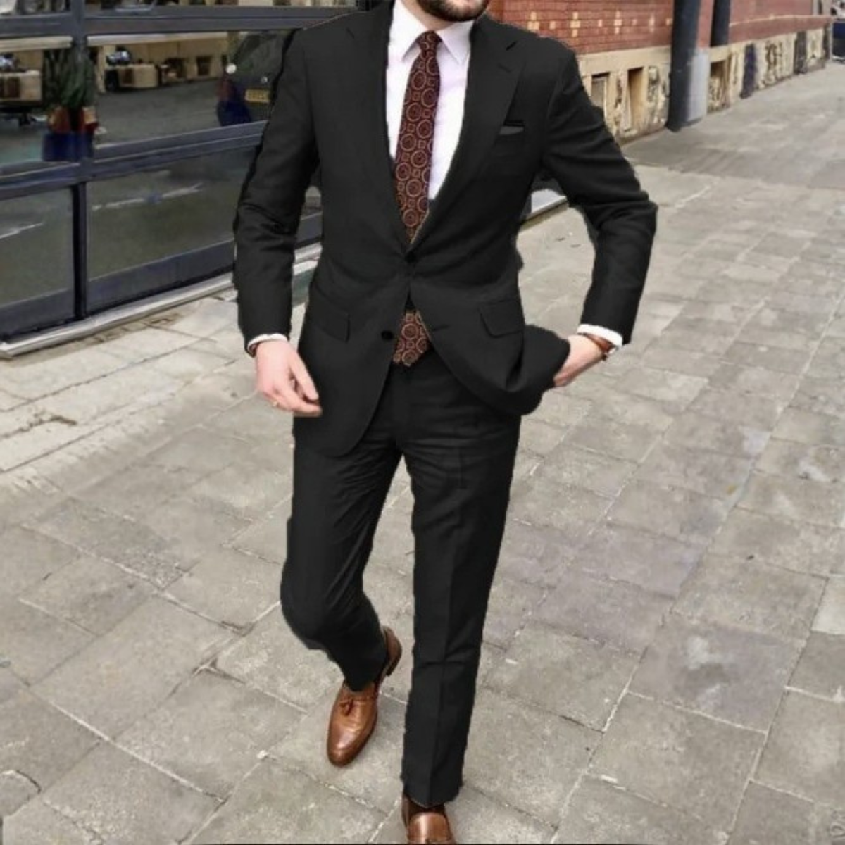 The Dobbiaco Men’s 2 Piece Suit Slim Fit – Blazer & Trousers Set