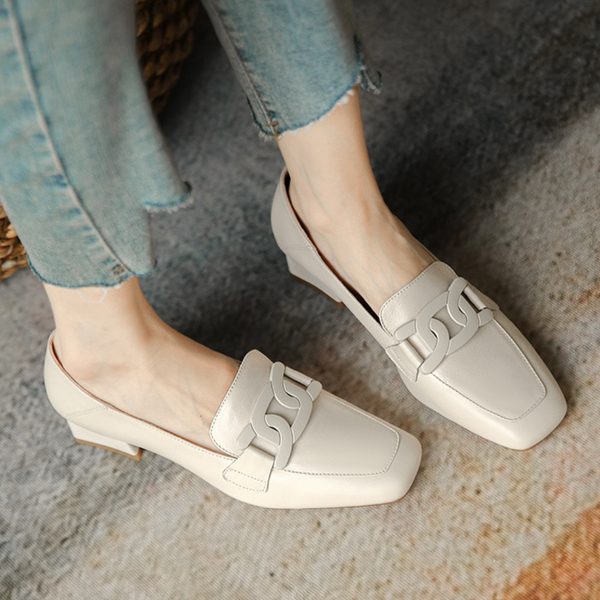 Jessamy | Elegant Block Heel Slip-On Loafers – Business Casual & Comfortable