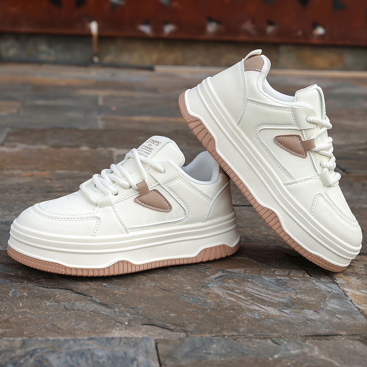 Gabrielie | Women's Breathable Lace-Up Platform Sneakers – Stylish & Comfortable Casual Shoes