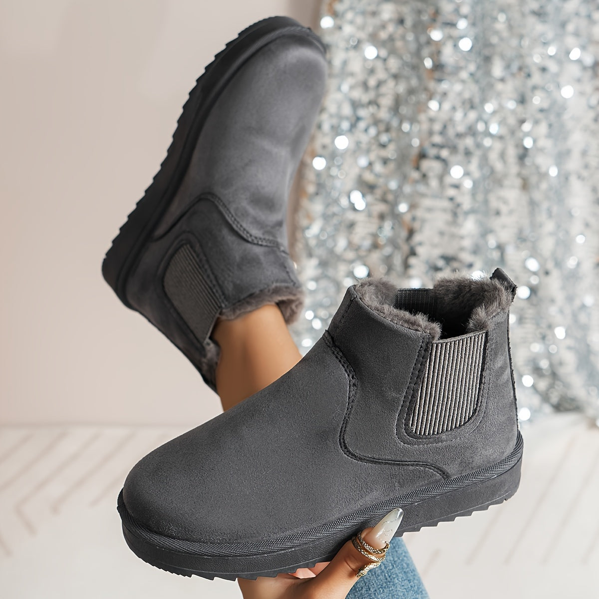 Patricia | Women’s Winter Slip-On Boots with Elastic Side Panels & Warm Lining