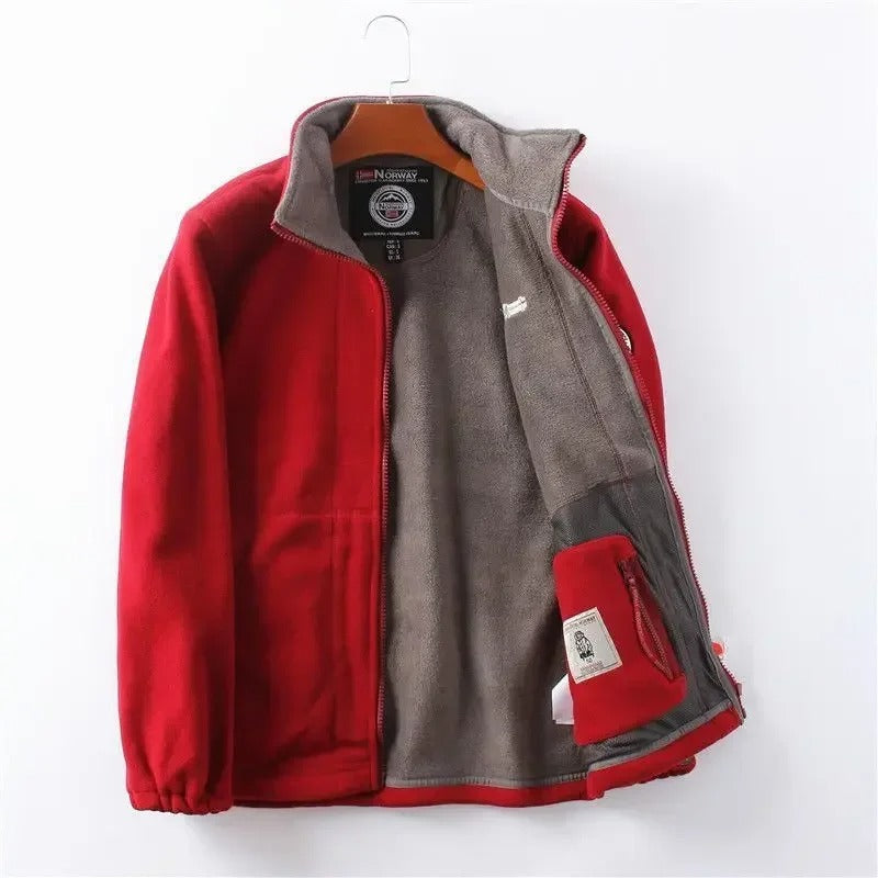 Ulysses | Men's Fleece Jacket with Stand-Up Collar and Zip Closure