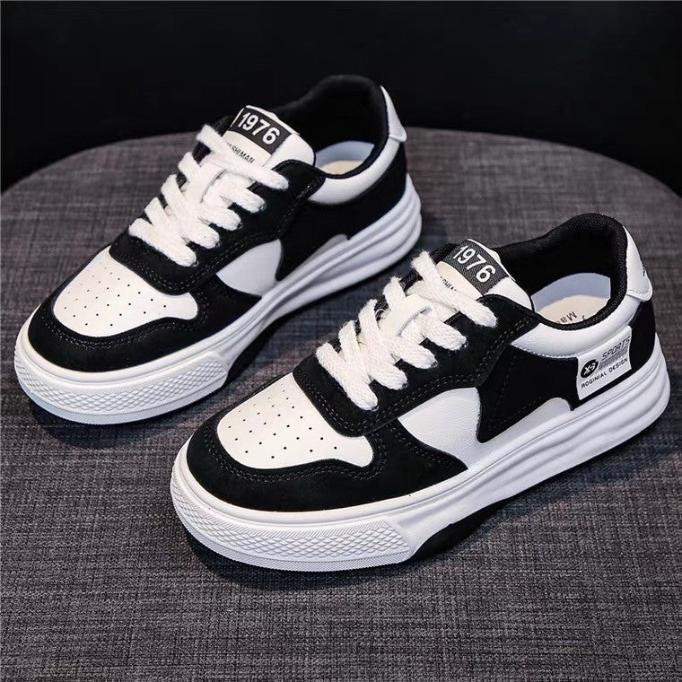 Eseld | Women's Two-Tone Lace-Up Wedge Sneakers – Stylish, Trendy & Comfortable