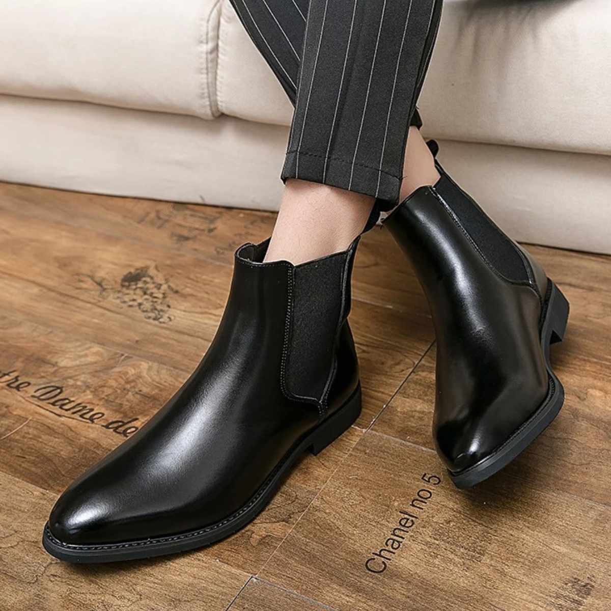 The Cobblestone Men’s Classic Ankle Slip On Leather Boots