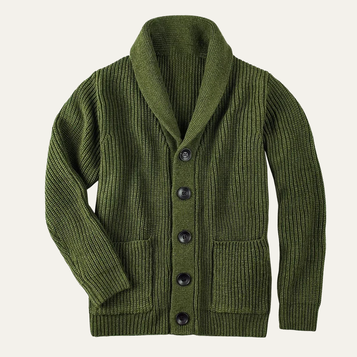 The Venezia Men's Shawl Collar Cunky Knit Cardigan