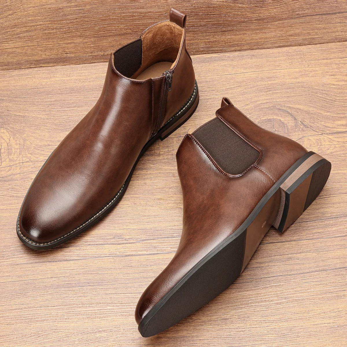 The Surrey Hills Men’s Leather Slip On Ankle Chelsea Boots