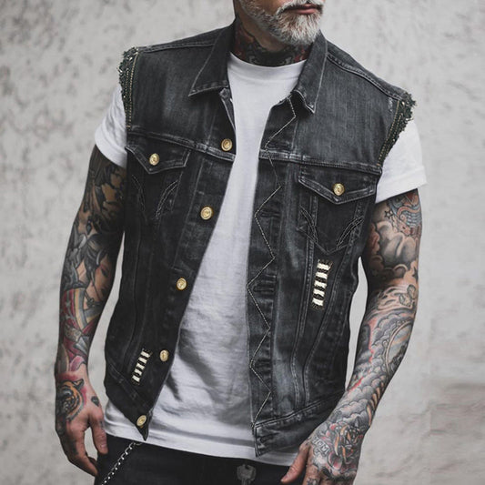 Ashton | Men’s Vintage Style Waistcoat with Lapel Collar & Button Closure