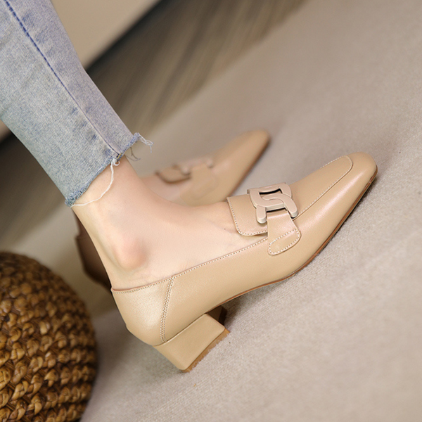 Jessamy | Elegant Block Heel Slip-On Loafers – Business Casual & Comfortable