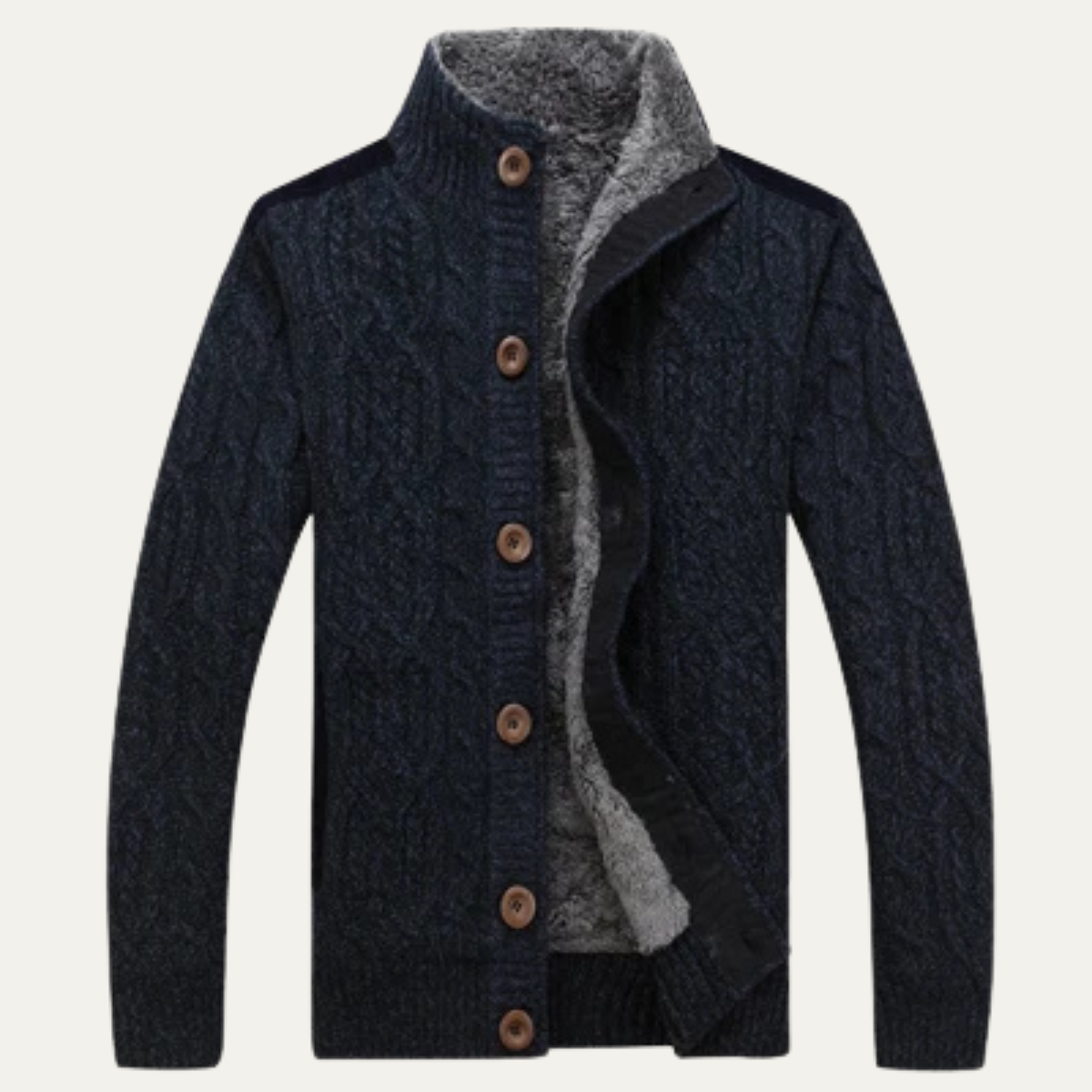 The Cernobbio Men's Thick Knitted Warm Fleece Winter Cardigan