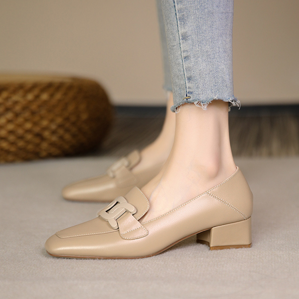 Jessamy | Elegant Block Heel Slip-On Loafers – Business Casual & Comfortable