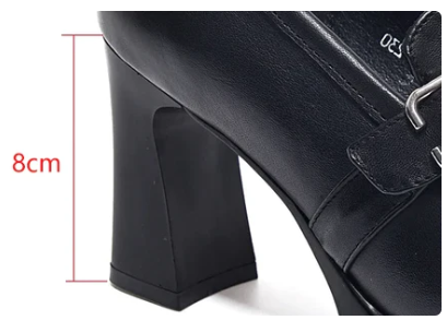 Zelindan | Women's Orthopaedic Loafers with High Block Heel