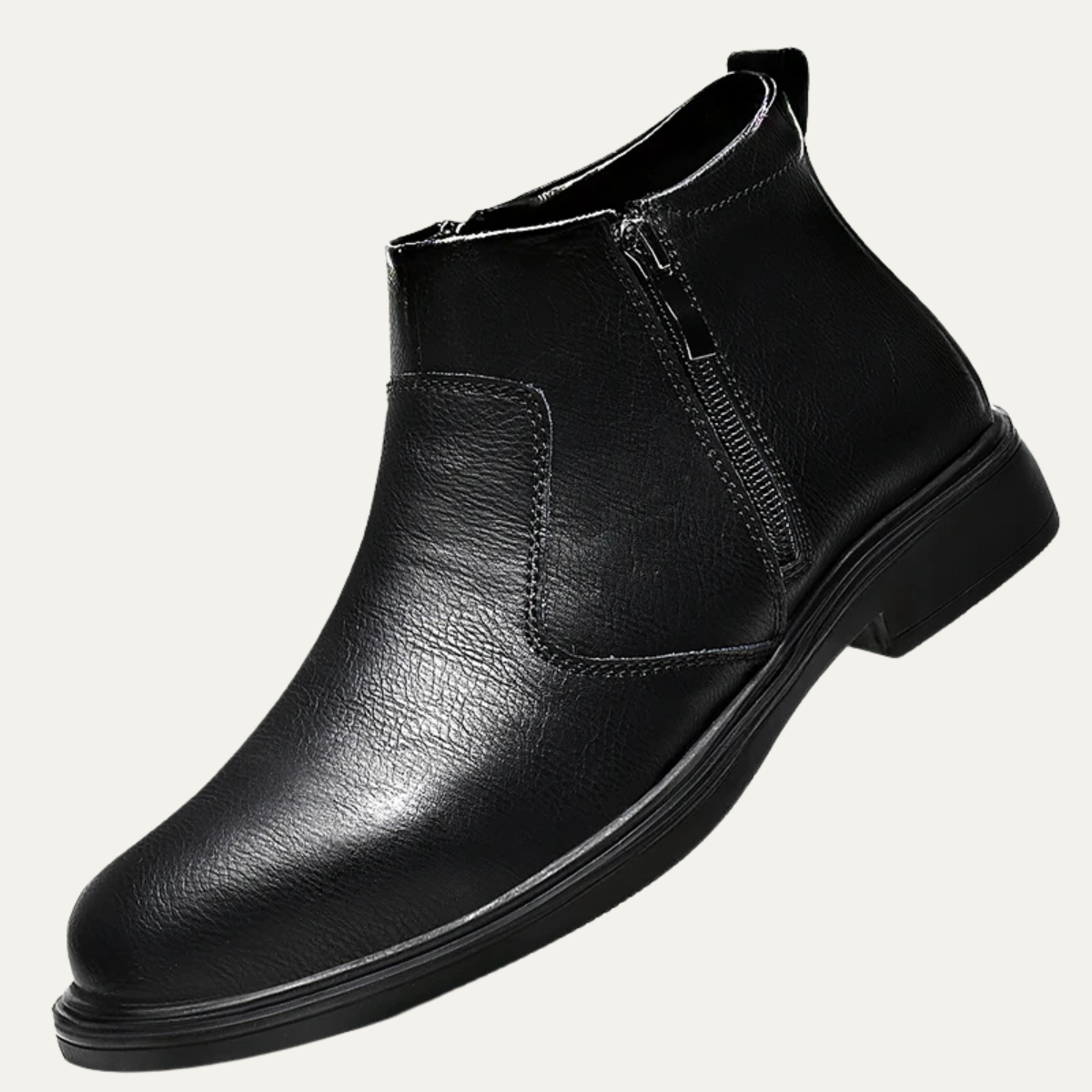 The Bracciano Men’s Classic Zip Leather Ankle Boots