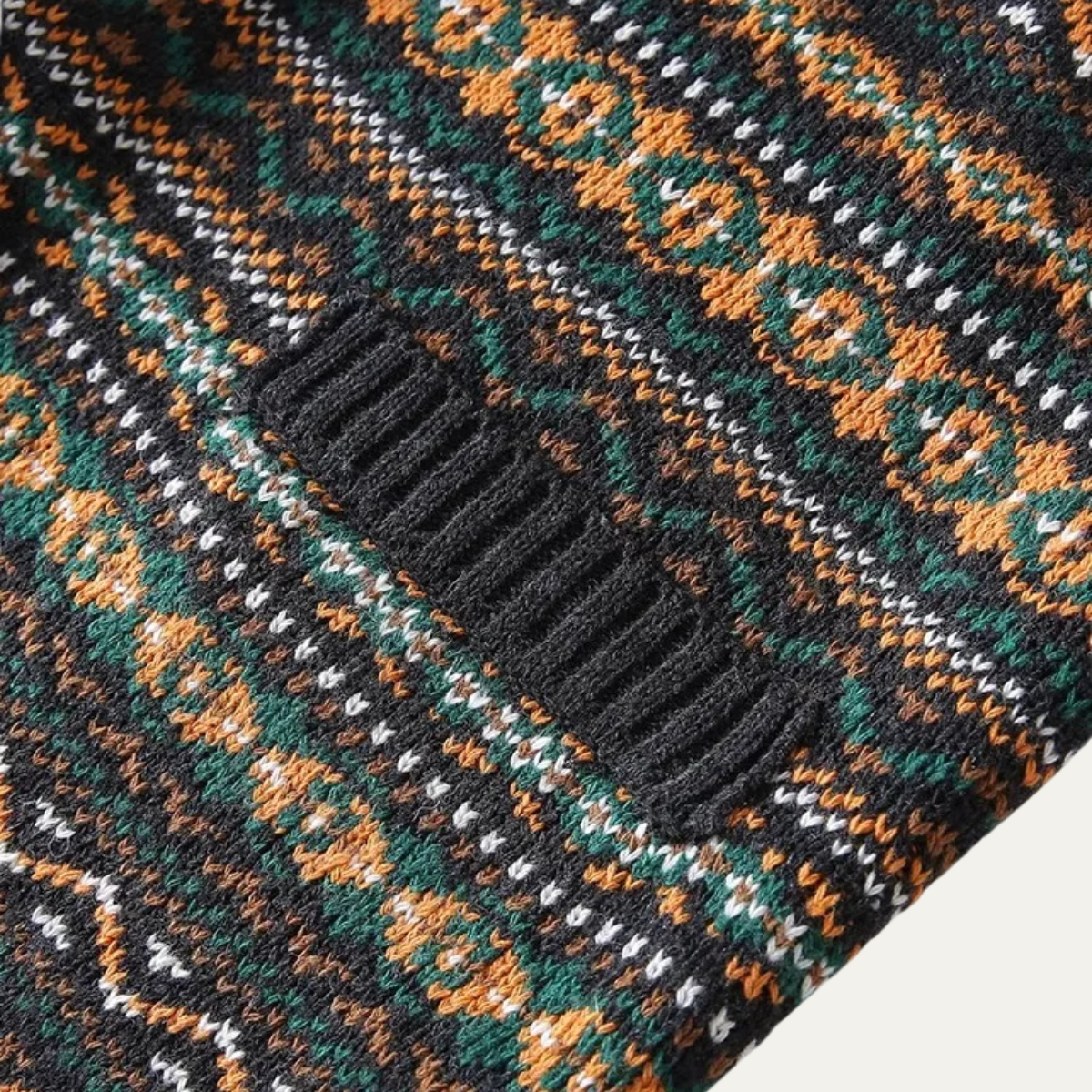 The Isola Bella Men's Vintage Nordic Wool Knitted Winter Cardigan