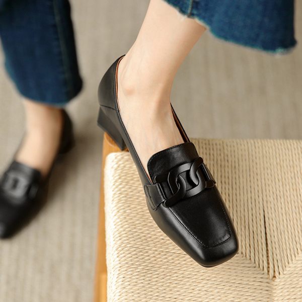 Jessamy | Elegant Block Heel Slip-On Loafers – Business Casual & Comfortable