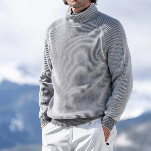 Tobby | Men’s Thick Knit Roll Neck Jumper – Stylish Warmth for Cold Days