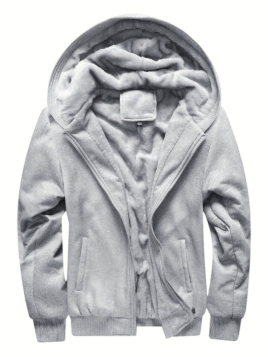 Bryce | Men’s Zip-Up Jacket with Hood and Fleece Lining