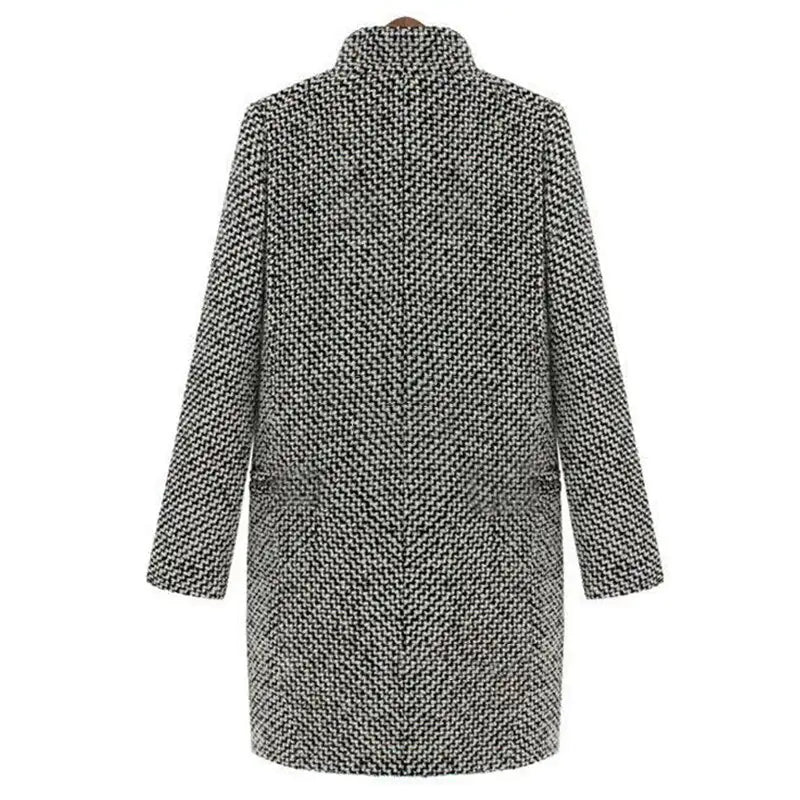 Thelka | Women's Single-Button Wool Coat with Lapel Collar – Elegant and Timeless Outerwear