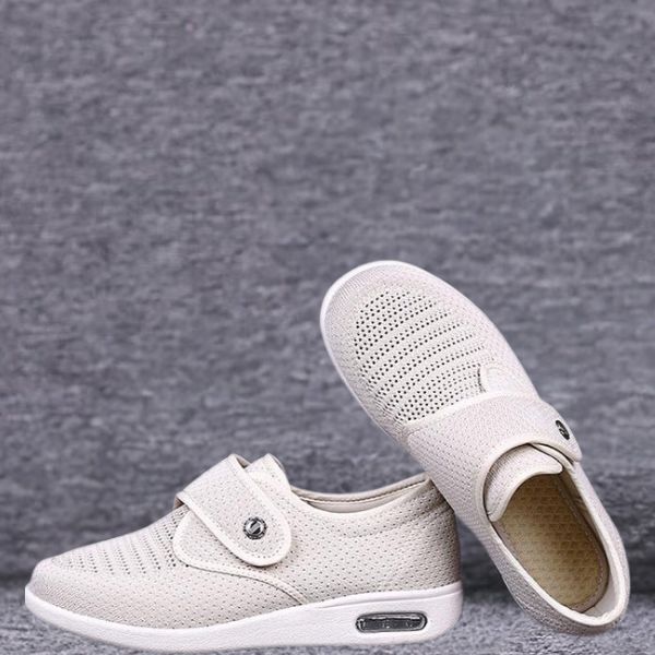 Avalon | Women's Lightweight Breathable Walking Sneakers for Swollen Feet with Adjustable Strap