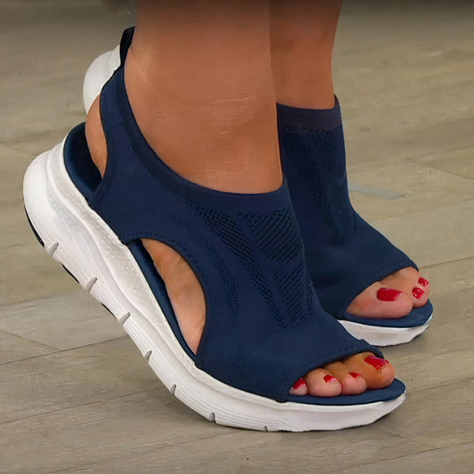 Lavinia | Women's Orthopedic Open Toe Slip On Platform Sandals - Comfortable & Supportive Design