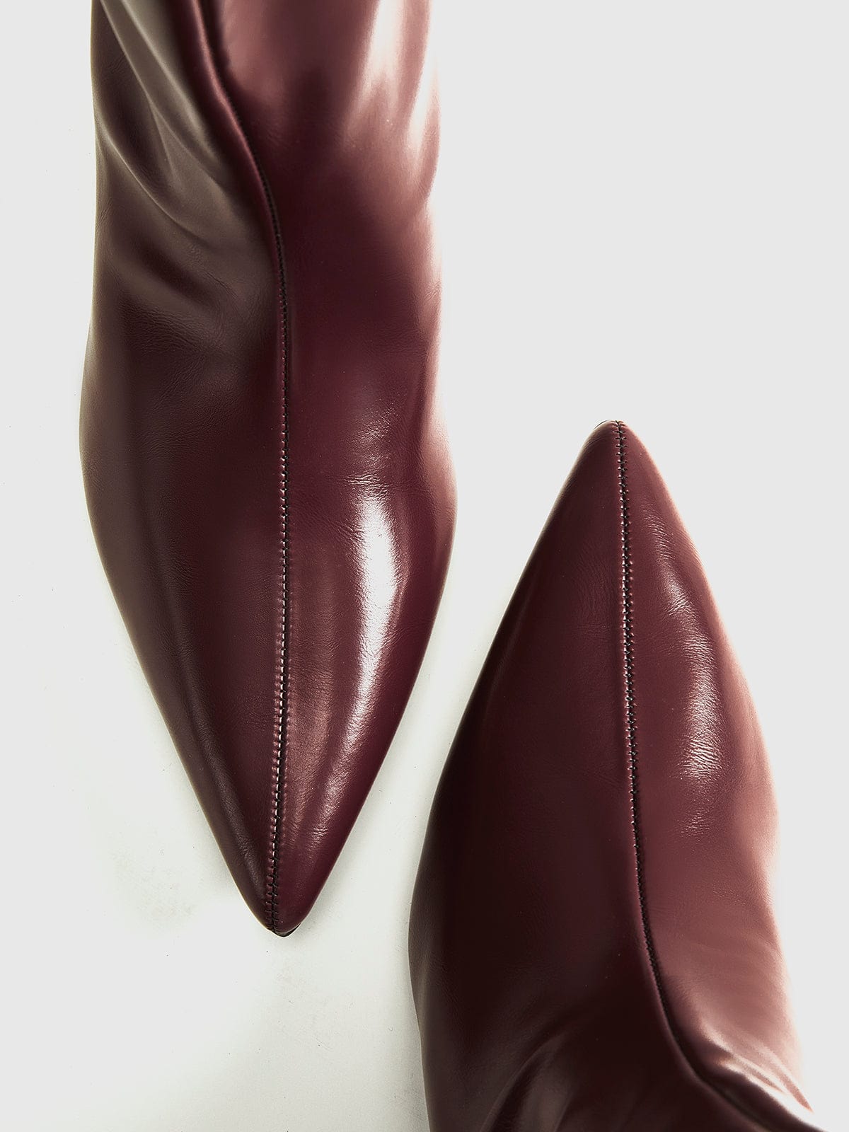 Madeline | Women's Minimalist Burgundy Pointed Toe Heeled Ankle Boots